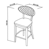 Bentley Designs Ellipse Rustic Oak Upholstered Bar Stools (Pair)