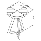 Bentley Designs Ellipse Rustic Oak Lamp Table