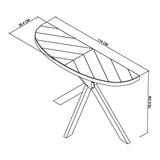 Bentley Designs Ellipse Rustic Oak Console Table