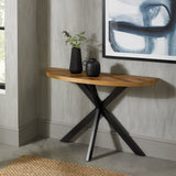 Bentley Designs Ellipse Rustic Oak Console Table