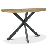 Bentley Designs Ellipse Rustic Oak Console Table