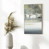 Peaceful Mooring Framed Canvas by Craig Trewin Penny