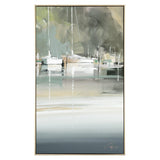 Peaceful Mooring Framed Canvas by Craig Trewin Penny