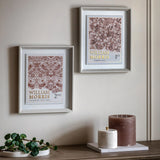 William Morris Red Stamp Framed Art by Laura Bolton (Set of 2)