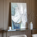 Teal Sketched Lines Canvas