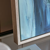 Teal Sketched Lines Canvas