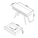Bentley Designs Cadell Aged Oak Console Table With Drawers
