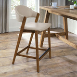 Bentley Designs Camden Rustic Oak Upholstered Bar Stool