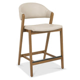 Bentley Designs Camden Rustic Oak Upholstered Bar Stool