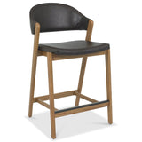 Bentley Designs Camden Rustic Oak Upholstered Bar Stool (Single)