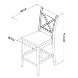 Hampstead Two Tone X Back Bar Stools (Pair)