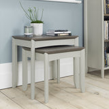 Bentley Designs Bergen Grey Washed Oak Nest of Lamp Tables