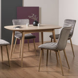 Bentley Designs Dansk Scandi Oak 4 Seater Dining Table & 4 Eriksen Chairs