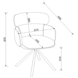 Bentley Designs Hudson 360° Self Returning Swivel Dining Chair