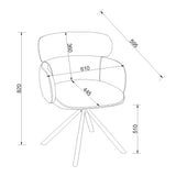 Bentley Designs Marcel 360° Swivel Dining Chairs (Pair)