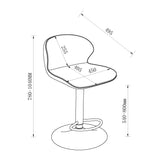 Bentley Designs Rosso Gas Lift Swivel Bar Stool (Single)