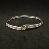 Malcolm Appleby Flowers with 18ct Gold Bead Bracelet