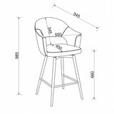Bentley Designs Sterling Swivel Bar Stool (Single)