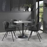 Bentley Designs Mason Circular Bistro Table with Black Base