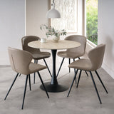 Bentley Designs Mason Circular Bistro Table with Black Base