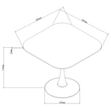 Bentley Designs Carter Square Bistro Table with Black Base