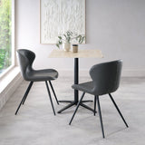 Bentley Designs Baxter Square Bistro Table with Black Base