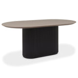 Bentley Designs Jorge Grey Oval Round 6 Seater Dining Table