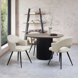 Bentley Designs Jorge Grey Oak Round 4 Seater Dining Table