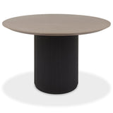 Bentley Designs Jorge Grey Oak Round 4 Seater Dining Table