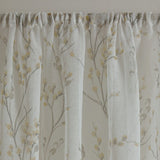Laura Ashley Pussy Willow Voile Slot Top Panel Curtains