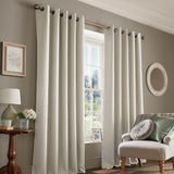 Laura Ashley Stephanie Eyelet Ready Made Curtains