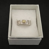 Malcolm Appleby Stars Ring with 18ct Gold Bead - Size L.5