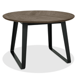 Emerson Weathered Oak & Peppercorn 4 Seater Circular Dining Table