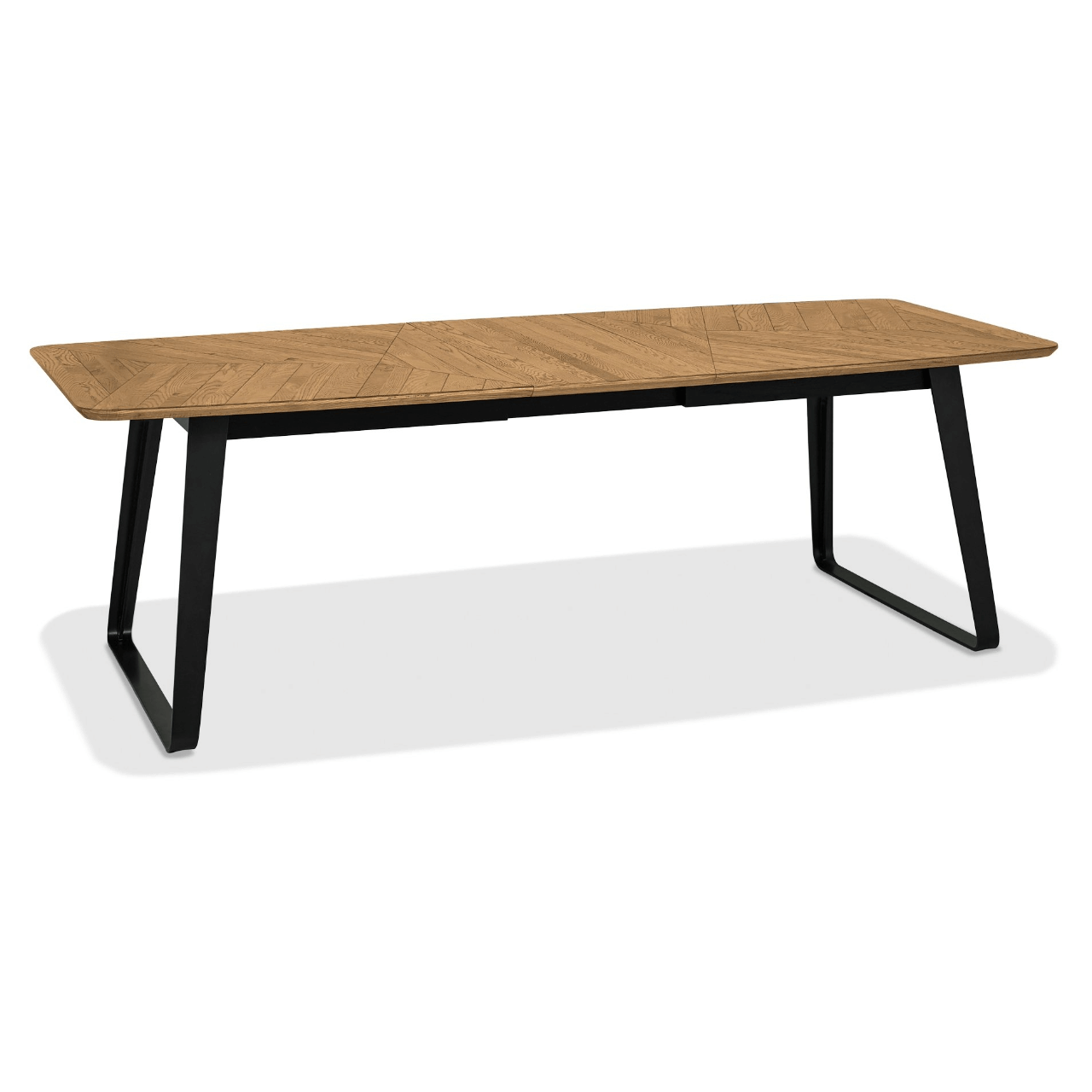 Emerson Rustic Oak & Peppercorn 6-8 Seater Extension Dining Table