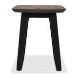Bentley Designs Emerson Weathered Oak & Peppercorn Square Lamp Table