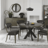 Bentley Designs Ellipse Fumed Oak Dining Chairs (Pair)