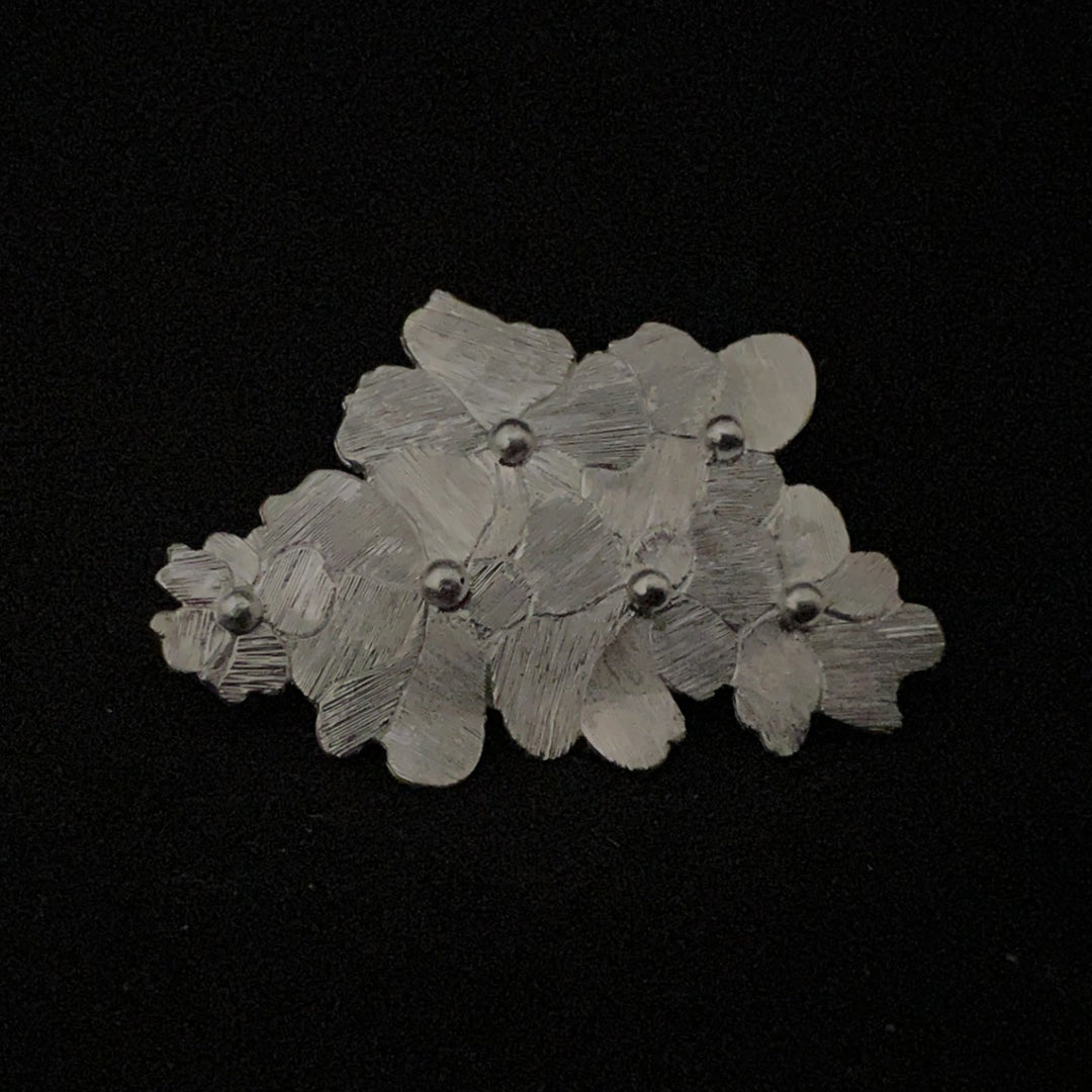 Malcolm Appleby Viburnum Flower Brooch with Silver Beads