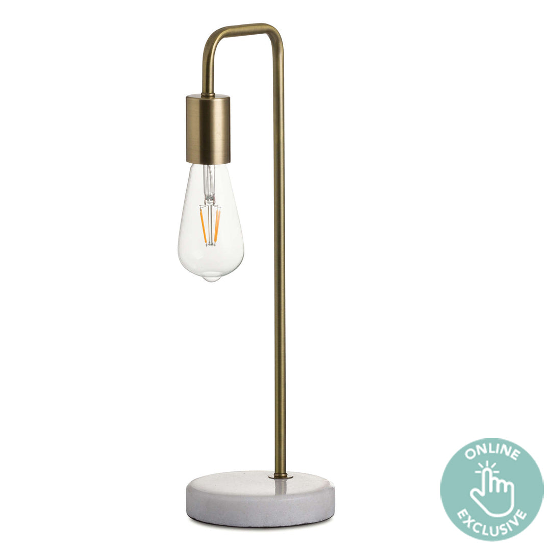 Marble and Brass Industrial Desk Lamp | Taylors on the High Street