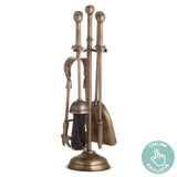 Antique Brass Ball Topped Companion Set | Taylors on the High Street