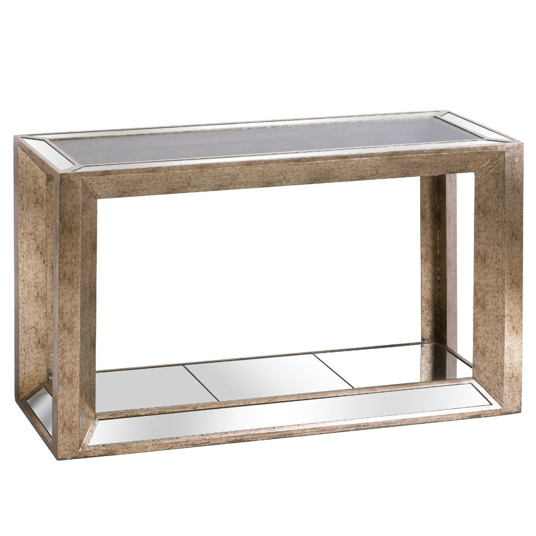 Augustus Mirrored Console Table with Shelf | Taylors On The High Street