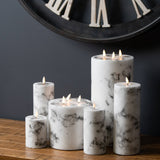 Luxe Collection Natural Glow Marble Effect LED 9cm Candle | Taylors on the High Street