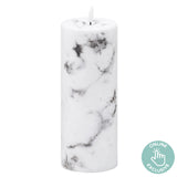 Luxe Collection Natural Glow Marble Effect LED 9cm Candle