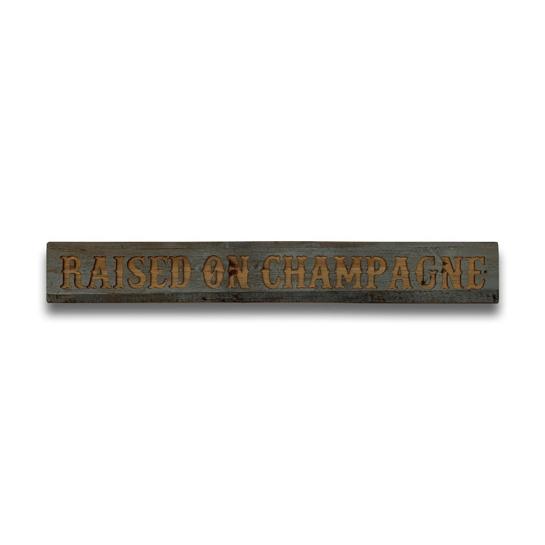 Champagne Grey Wash Wooden Message Plaque | Taylors on the High Street