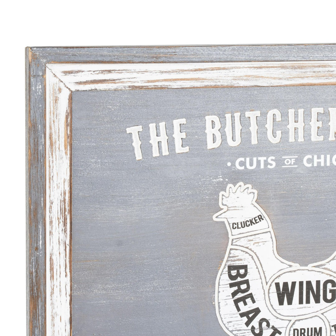 Butchers Cuts Chicken Wall Plaque | Taylors on the High Street