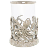 Silver Octopus Candle Hurricane Lantern | Taylors on the High Street