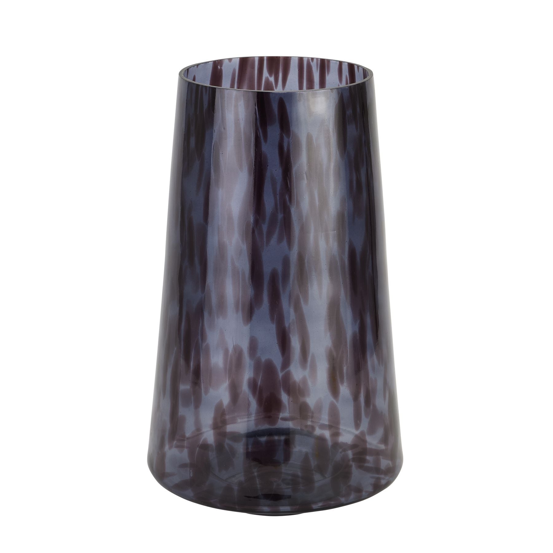 Black Dapple Tall Tapered Vase