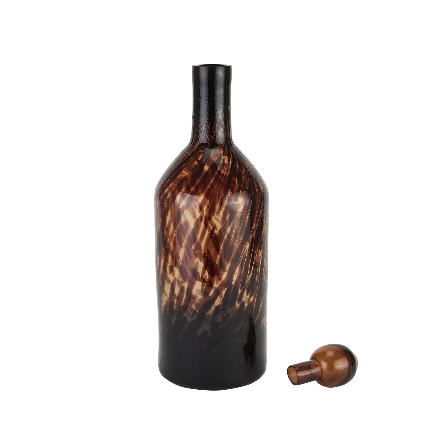 Amber Dapple Tall Bottle With Stopper