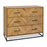 Bentley Designs Riva Rustic Oak 3 Drawer Chest | Taylors on the High Street