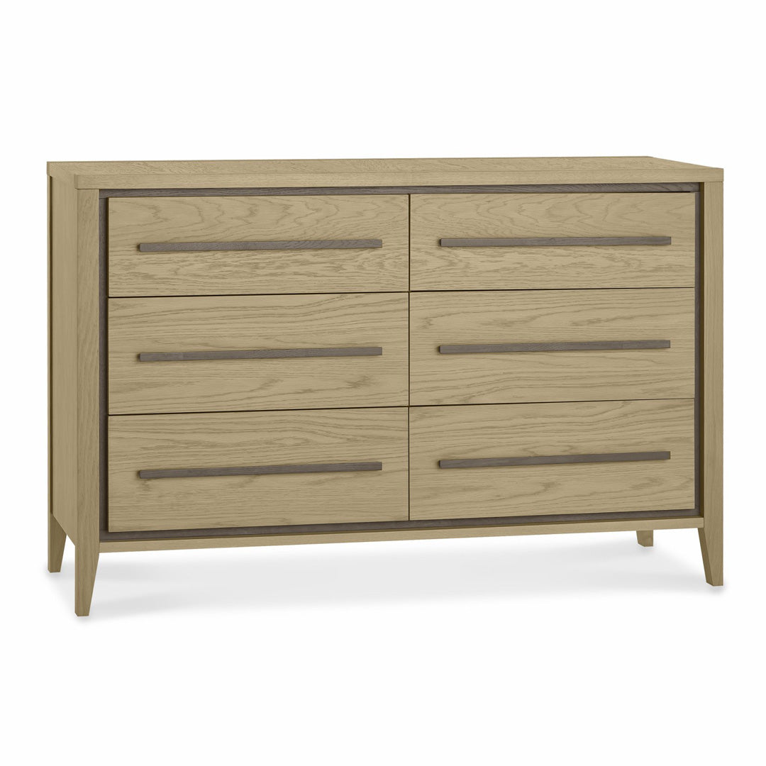 Bentley Designs Rimini Aged Oak & Weathered Oak 6 Drawer Chest | Taylors on the High Street