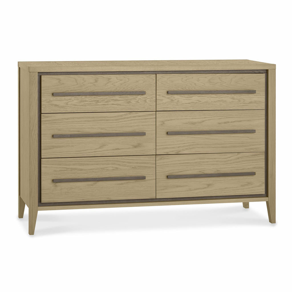Bentley Designs Rimini Aged Oak & Weathered Oak 6 Drawer Chest